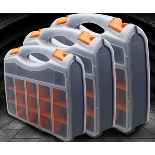 25/30 grids Portable parts box metal screw storage box hardware parts screwdriver repair vehicle hand tool