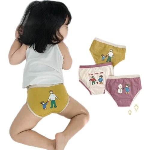 3pcs Baby Panties Cotton Kids Underpants Baby Girls Print Briefs Panties For Girls Boys Lovely Cute Children Underpants For 3-8t