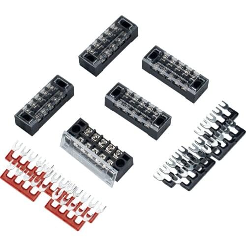 5 pieces / piece 2 rows 5P screw barrier terminal block, with fork terminal