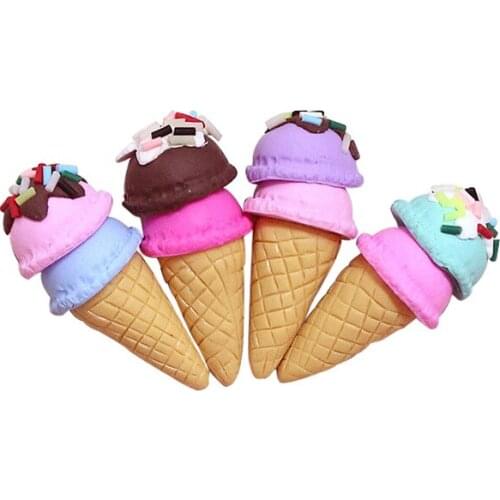 AIJJU 10 Pcs 31mm Stereo color Ice Cream Scrapbook paste ornament DIY Phone Shell/Kids Hairpin/Earrings Pendant Jewelry Handmade