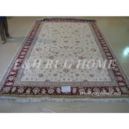 Free shipping 10'X14' 160 Line Handmade Wool and Silk Oriental Persian Rug hand Knotted persian carpet for home decoration