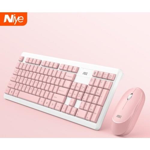 Pink Wireless Keyboard And Mouse Combo USB 2.4GHz Keyboards Mouse Set For Windows Linux Keycap Office Game Keyboard Accessories