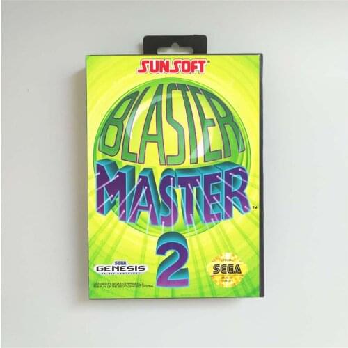 Blaster Master 2 - USA Cover With Retail Box 16 Bit MD Game Card for Sega Megadrive Genesis Video Game Console