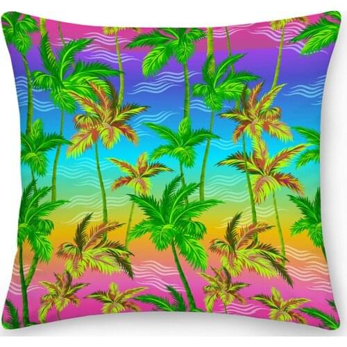 Tropical Leaves Pillowcase Decorative Sofa Cushion Case Bed Pillow Cover Home Decor Car Cushion Cover Polyester Pillow Case