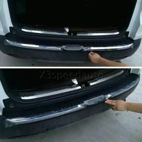 For Honda CRV CR-V 2015-17 Rear Outside Door Bumper Protector Boot Trim 1pcs with LOGO Car-styling