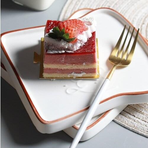 Bread ceramic creative plate Western style simple family breakfast bread toast plate snack plate dinner plates