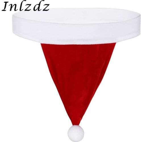 Red Mens Lingerie Christmas Santa Panties Bikini G-string Thong Gay Underwear Velvet Sexy Erotic Male Open Butt Underpant Briefs