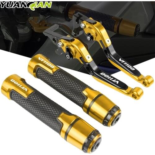 Motorcycle CNC Racing Grip Handle Grips Brake Levers Clutch For Honda VT1100 VT 1100 C SPIRIT C2 SABRE SHADOW C3 AERO 1997-2007