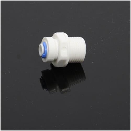 1/4 inch to G1/2 inch male thread OD Tube Straight Quick Connect Aquarium RO Water Connection