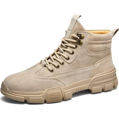 2021 Early Winter New British Style Fashion Mens Martin Boots Round Toe Low Heel Lace-up Plush Thickening Shallow Shoes