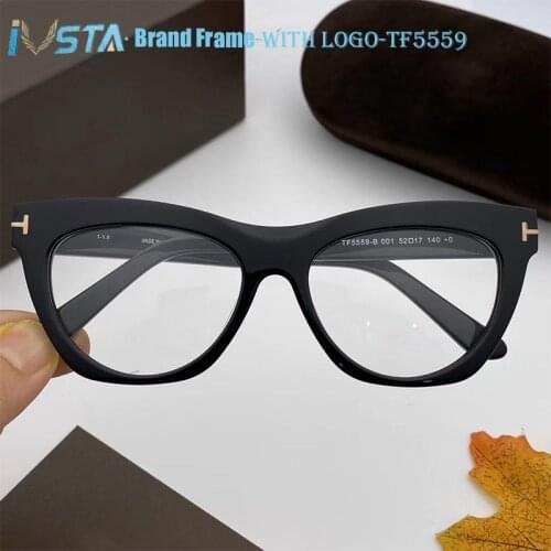 IVSTA Top Quality TF5559 Optical Glasses Frame Women Handmade Acetate Luxury Brand Designer Prescription Lenses Myopia for Sight