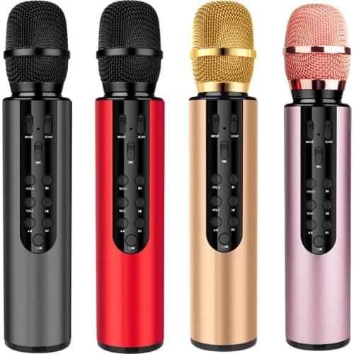 Handheld Bluetooth wireless microphone microphone portable microphone microphone speaker home KTV recorder for iPhone iPad