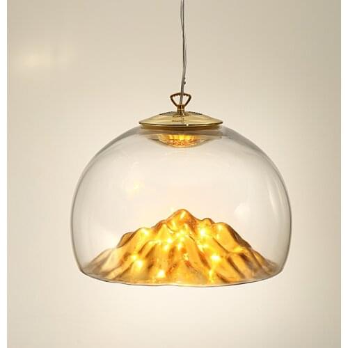 Postmodern LED pendant lights Nordic deco hanging lamp volcanic Glass suspension luminaire Bar bedroom restaurant loft fixtures