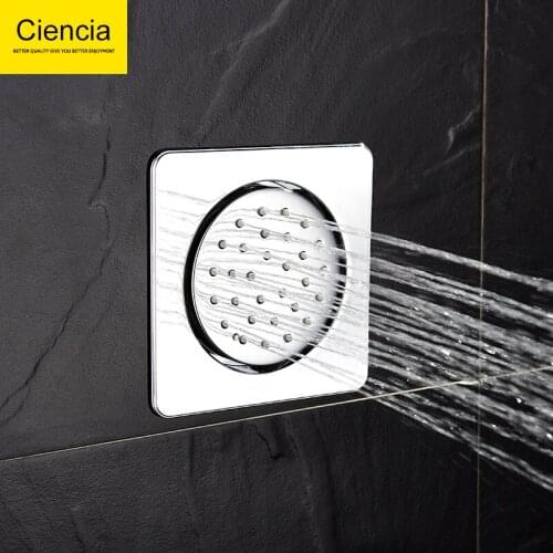 Hidden shower waist shower round square side spray wall adjustable angle shower bathroom