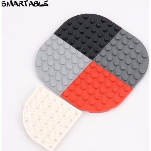Smartable Plate 6x6 Round Corner Building Block MOC Parts Toys For Kid Creative Compatible Major Brands 6003 10pcs/lot
