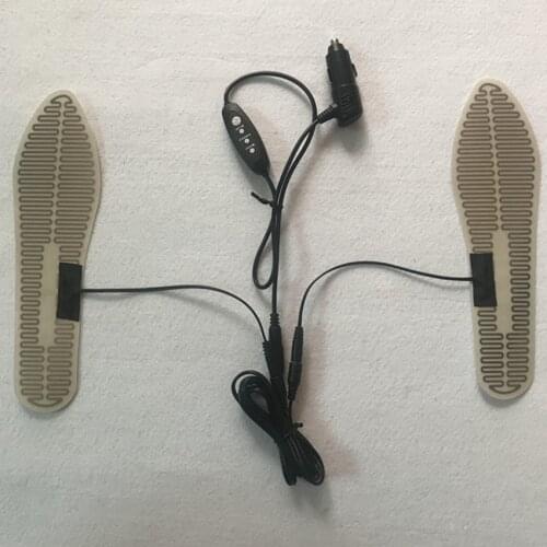 Car cigarette lighter electric heating insole. 12V electric heating insole. Cigarette lighter 3 levels adjustable 12V heating in