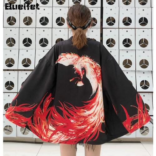 Improved Japanese Kimono Yukata Loose Elegant Sunscreen Kimono New Style Traditional Orient Ethnic Cardigan Harajuku Tops