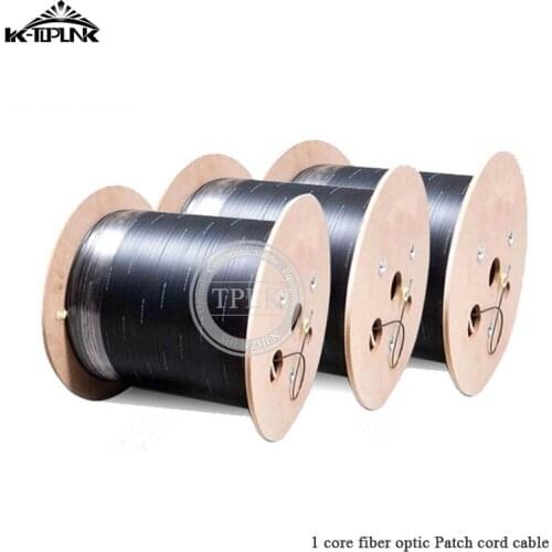 1 core FTTH fiber optical drop cable 1 core 500M/roll Indoor and outdoor 1core FTTH cable Black /white Single core shielded wire