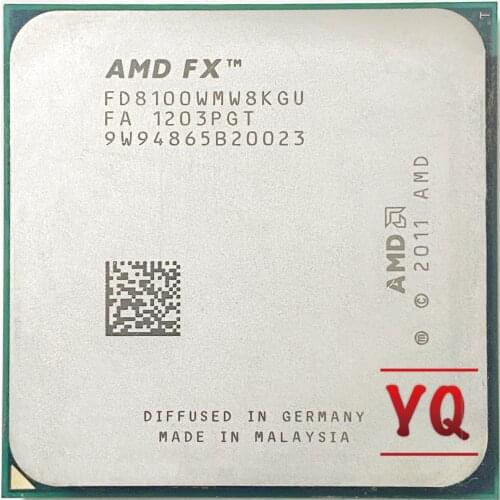 AMD FX-Series FX 8100 2.8 GHz Eight-Core CPU Processor FD8100WMW8KGU Socket AM3