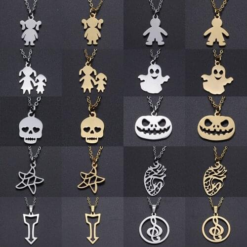 Wonlee Winle Never Fade Stainless Steel Charms Short Pendant Necklaces for Women DIY Full Polished Jewelry Dropshipping