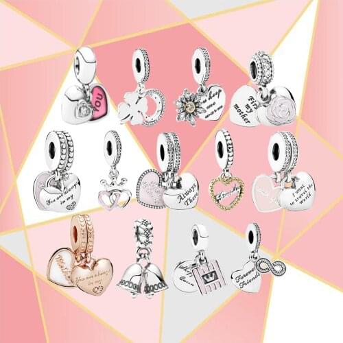 Kakany 2021 New High Quality Heart-shaped Sisters Love Forever Friend Series Pendant Exquisite Diy Jewelry Gift For Women