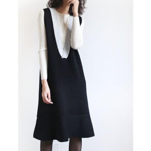 Autumn and winter series cashmere vest solid color knitted V-neck sleeveless sweater ladies long wild coat wool vest Hot sale