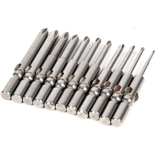 11Pcs Impact Screwdriver Drill Bit Screw Driver for DC Powered Electric Screwdriver Cross Phillips Magnetic Antislip Long Bits