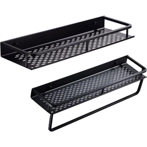 2Pcs Bathroom Shelf Corner Organizer Space Aluminum Wall Mounted Decorative Corner Basket - 50Cm & 40Cm