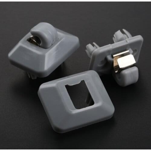 2Pcs Sun Visor Clip Hanger Holder Hook Fit For V W Passat B7 Polo Up Skoda Rapid 12-15 6RD857561 Y20 6R0857561 Y20 Gray