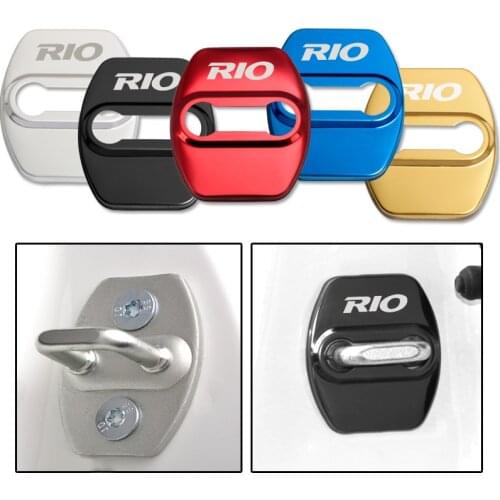 4PCS Car Door Lock cover Protect Buckle Cover Latch Stop Anti Rust Car accessories For KIA RIO 3 4 2017-2019 Car Styling