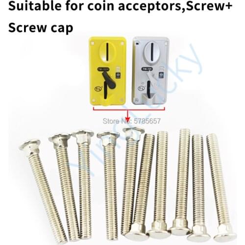 Arcade game accessories 10 sets/bag coin acceptor 4*35mm screw+ screw cap，for arcade machine mounting coin Acceptor Part kits