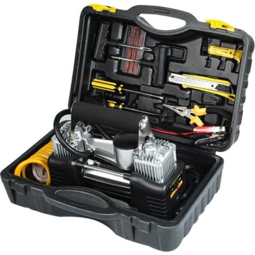Car high-power dual-cylinder tire air pump Car air pump Car toolbox air pump tire repair tool