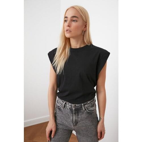 Basic Knitted T-Shirt Different Colors Spring Summer Casual Fashion T-Shirts Ladies Tops 2021 New Season Black Sleeveless