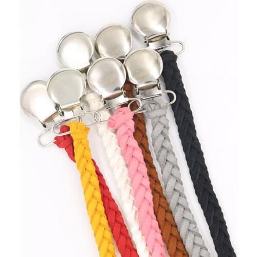 Baby Pacifier Clip Chain Pacifier Rope Leather Strap Nipple Holder For Infant Nipple Bottle Clip Chain