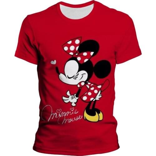 Minnie Mouse T Shirt For Men Disney 3D Print Cartoon Anime Boy Girl Kids Tee Shirt Summer New Fashion Women Tshirt