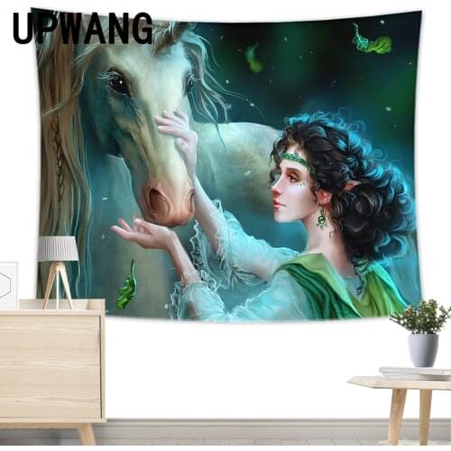 Unicorn Tapestry Wall Hanging Sandy Beach Picnic Rug Camping Tent Sleeping Pad Home Decor Bedspread Sheet Wall Cloth