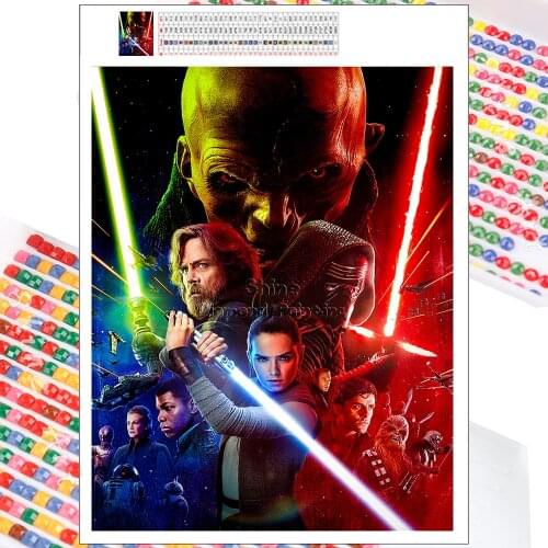 Disney Star Wars 5D Diamond Painting Jedi Knight New Arrivals Full Drill Spaceship Art DIY Mosaic Kit Wall Sticker Home Decor