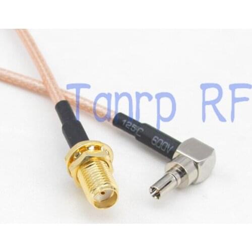 15CM Pigtail coaxial jumper cable RG316 extension cord 6inch CRC9 male right angle to SMA female jack RF adapter connector