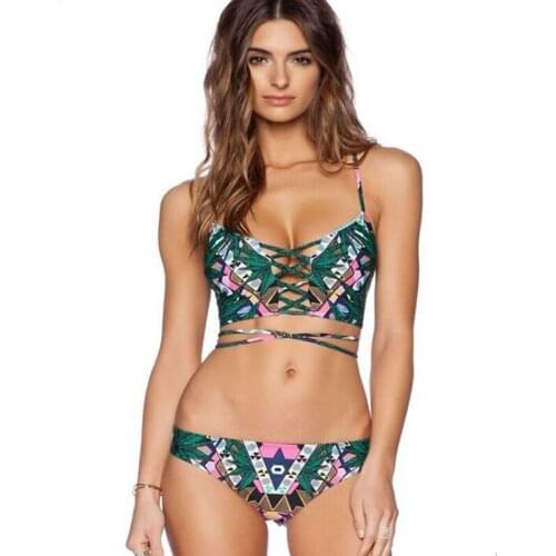 Swimsuit One Piece Fashion Swimsuit Totem Print Halter Bikini Sexy Strap High Quality Womens Clothing 2021 Maillot De Bain