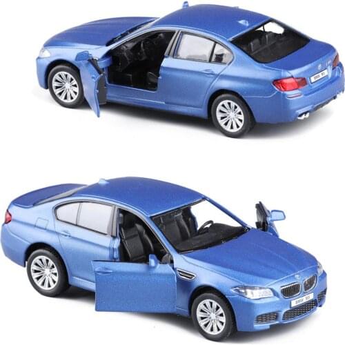 Matte Blue 1:36 Scale Diecast Alloy Metal COUPE Sports Car Model For TheBMW M5 Collection Model Pull Back Toys Car