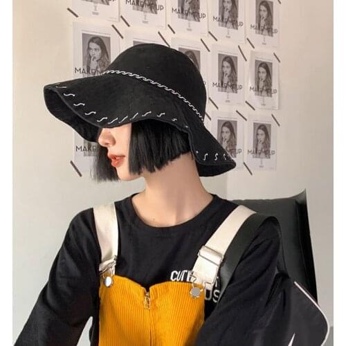 Fashion Embroidery Letter Bucket Hat Women Outdoor Sports Hip Hop Cap Men Summer Fishing Sun Hat Panama Man Cotton Flat Hats