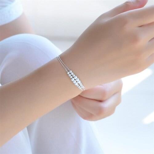 Trendy 925 Sterling Silver Bracelets For Women Accessories Fashion Girls Anklets Silver Lady Jewelry Promotion Female Bracelets