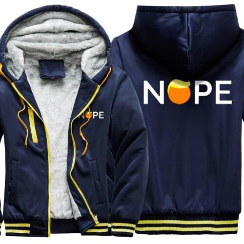 NOPE Printing Mens 2020 New Thicken Jackets Clothing Korean Style Leisure Tracksuits Zipper Streetwear Fashion sudadera hombre