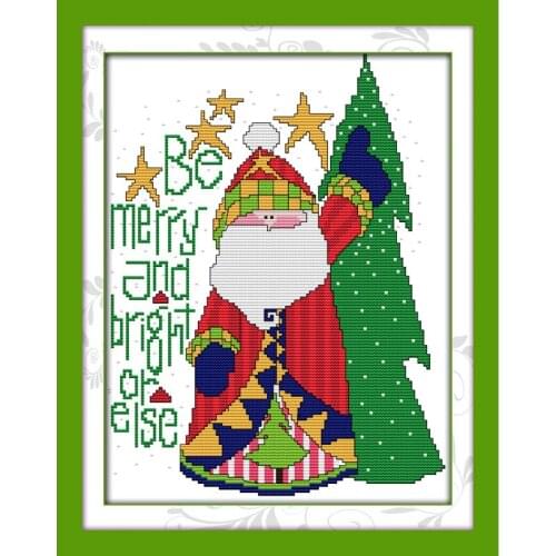 Everlasting Love Santa Claus Ecological Cotton Chinese Cross Stitch Kits Counted Stamped 14CT And 11CT New Year Sales Promotions