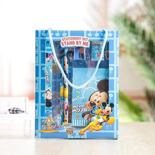 6-piece set Disney Frozen Stationery Set Student Pencil Eraser Ruler Sharpener Drawing Book Combination School Supplies Gift