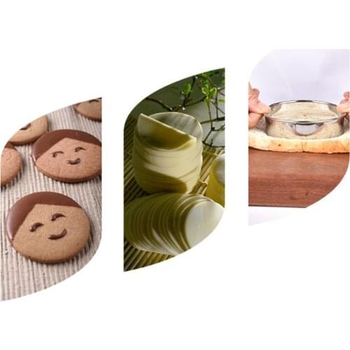 Stainless Steel Round Cookie Biscuit Cutter Kit 14 Pieces For Fruits Veggies