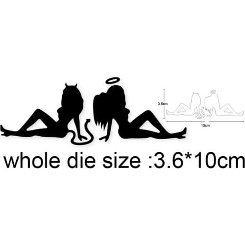 2020 new Craft dies Couple Sexy Cat Girl Metal Cutting Dies Stencils for DIY Scrapbooking dies Embossing Album Paper Card Making