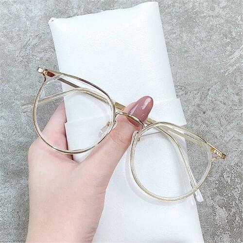 Anti-UV Blue Rays Glasses Metal Computer Goggles Women Optical Glasses Myopia Glasses Vision Care Eyewear Eyeglasses