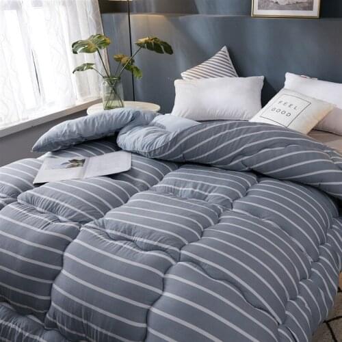 Washed superfine fiber autumn winter quilt thick warm comforter student dormitory thickness blanket twin queen king full size