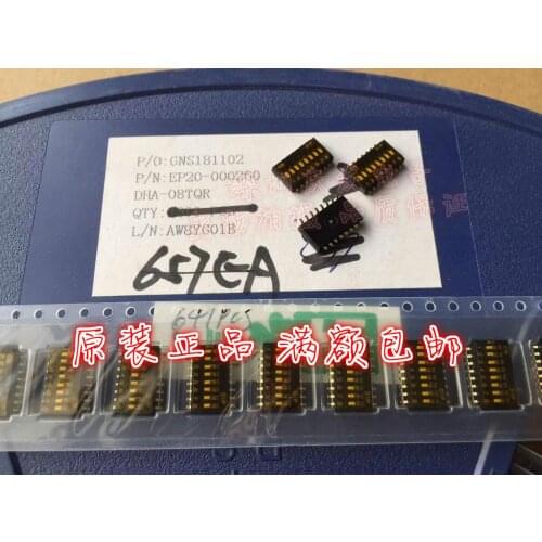 Original new 100% DHA-08TQR dial switch 1.27mm small code switch SMD 8-bit 8p